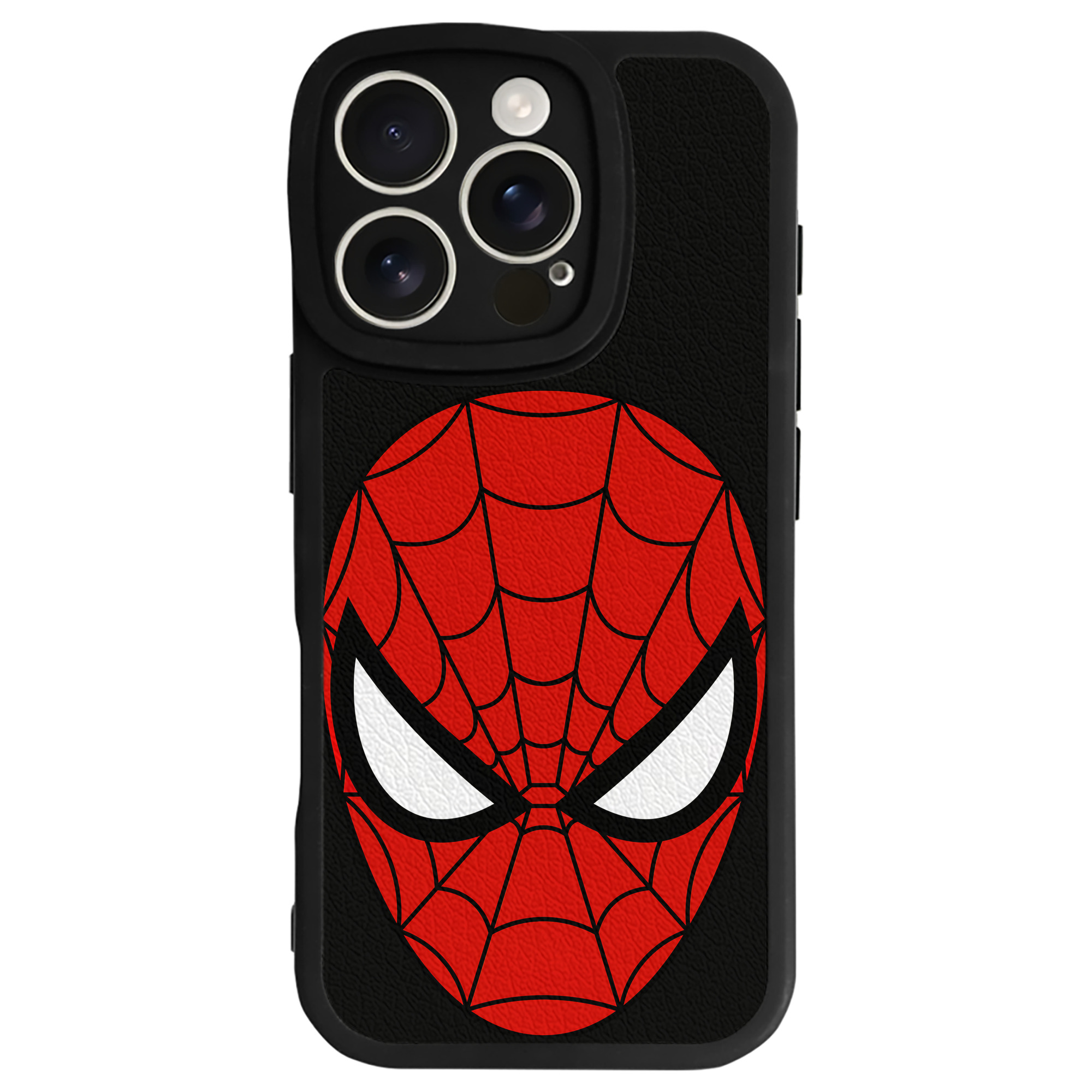 Spider Man スパイダーマン 【iPhone 16シリーズ対応】シリコンスマホケース（レザー調） 材質：シリコン